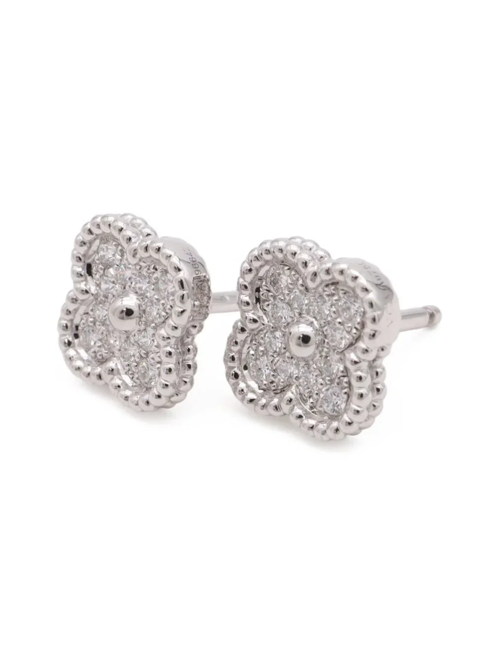 Van Cleef & Arpels Sweet Alhambra Earrings 18k White Gold